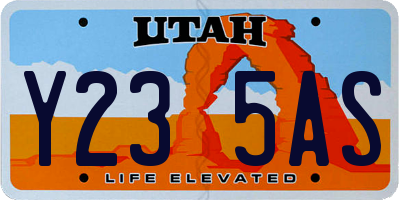 UT license plate Y235AS