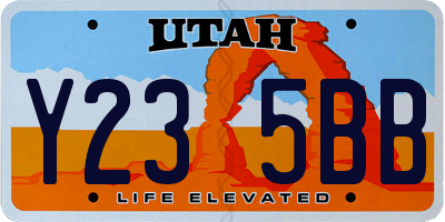 UT license plate Y235BB