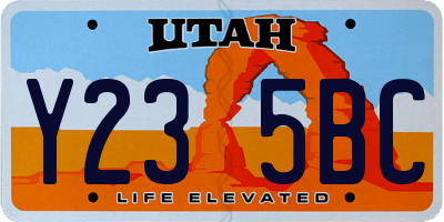UT license plate Y235BC