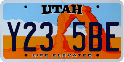 UT license plate Y235BE