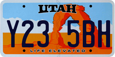 UT license plate Y235BH