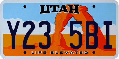 UT license plate Y235BI
