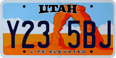 UT license plate Y235BJ