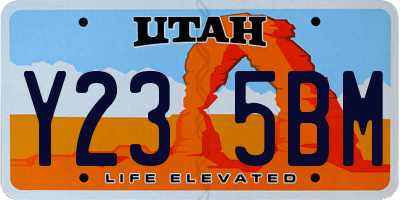 UT license plate Y235BM