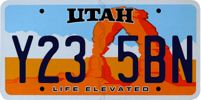 UT license plate Y235BN
