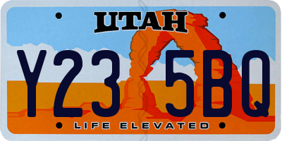 UT license plate Y235BQ