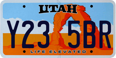 UT license plate Y235BR