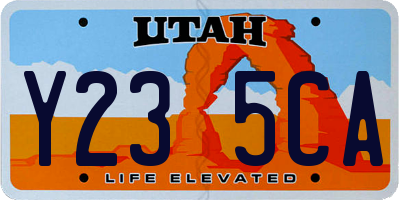 UT license plate Y235CA