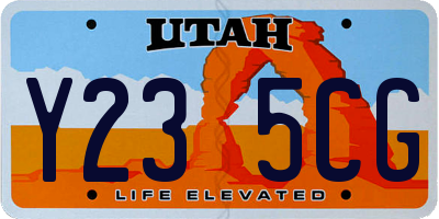 UT license plate Y235CG
