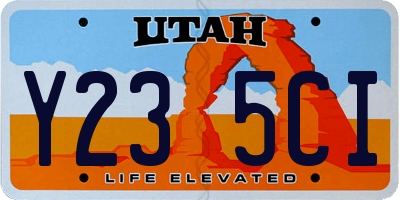 UT license plate Y235CI