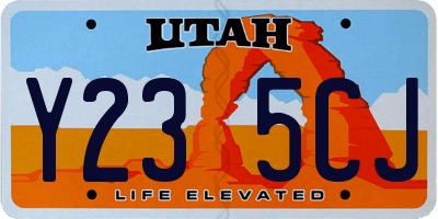 UT license plate Y235CJ