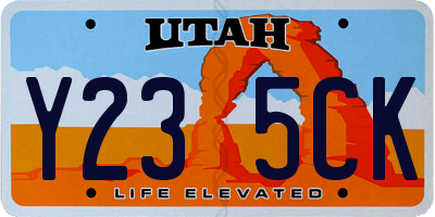 UT license plate Y235CK