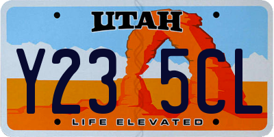UT license plate Y235CL