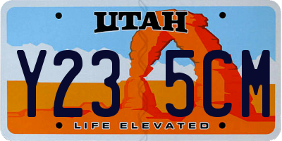UT license plate Y235CM