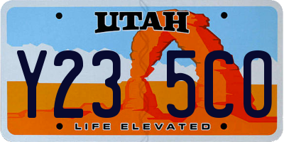UT license plate Y235CO