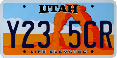 UT license plate Y235CR