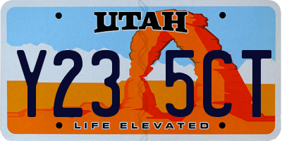 UT license plate Y235CT