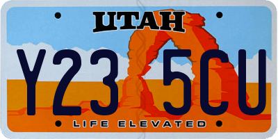 UT license plate Y235CU