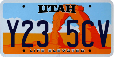 UT license plate Y235CV