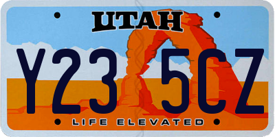 UT license plate Y235CZ