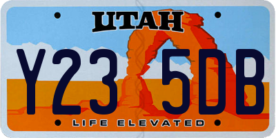UT license plate Y235DB
