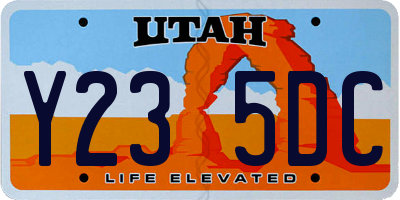 UT license plate Y235DC