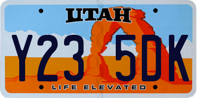 UT license plate Y235DK