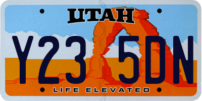 UT license plate Y235DN