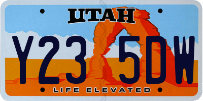 UT license plate Y235DW