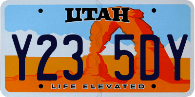 UT license plate Y235DY
