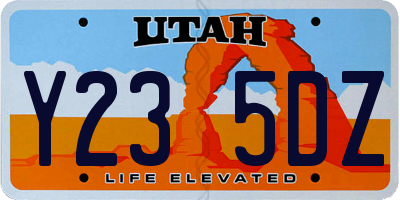 UT license plate Y235DZ