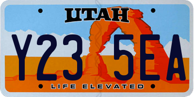 UT license plate Y235EA