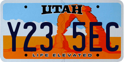UT license plate Y235EC