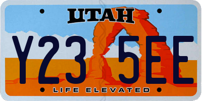 UT license plate Y235EE