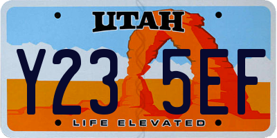 UT license plate Y235EF
