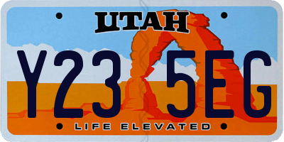 UT license plate Y235EG
