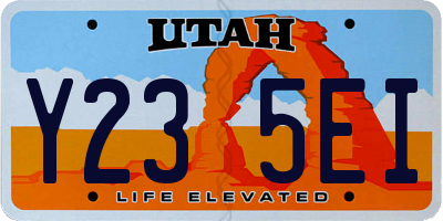 UT license plate Y235EI