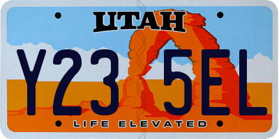 UT license plate Y235EL