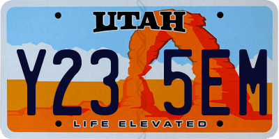 UT license plate Y235EM