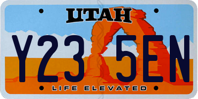 UT license plate Y235EN