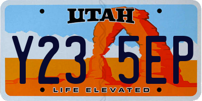 UT license plate Y235EP