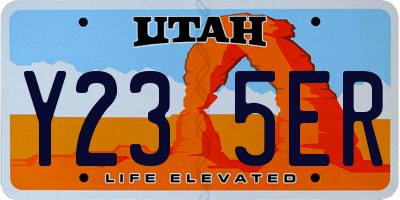 UT license plate Y235ER