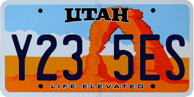 UT license plate Y235ES