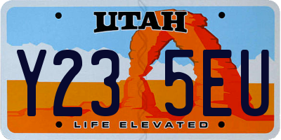 UT license plate Y235EU