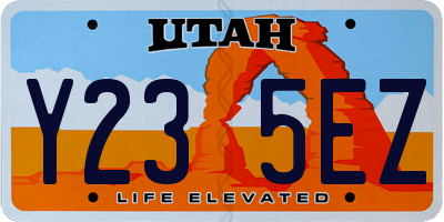 UT license plate Y235EZ