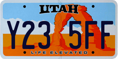 UT license plate Y235FF