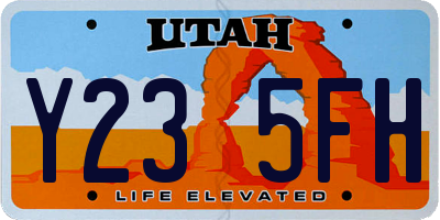 UT license plate Y235FH