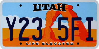 UT license plate Y235FI