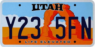UT license plate Y235FN