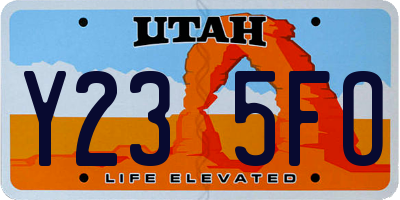 UT license plate Y235FO